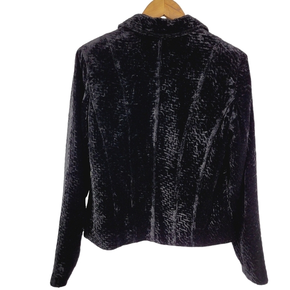 Chico's black Velvet blazer size 1 (M) - Picture 6 of 12